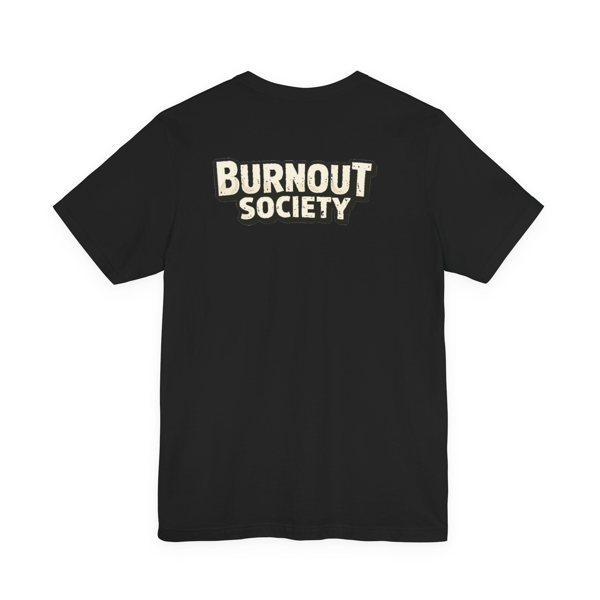 Burnout Society T-Shirt — "Midlife Crisis Department: What Am I Doing" Skull Crew Tee